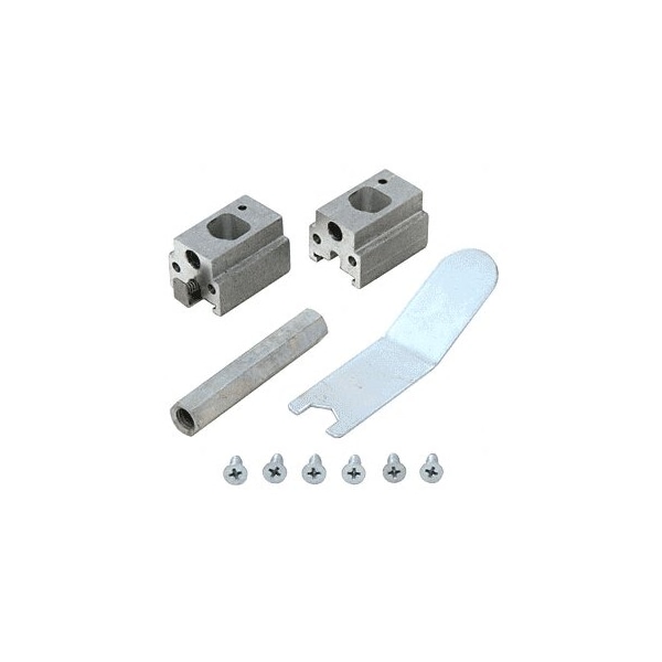 Satin Aluminum Hurricane Impact Door Kit for use W/ Concealed Vertical Rod Exit Devices